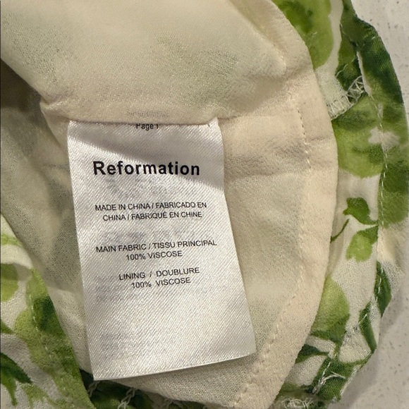 Reformation Green Floral Tank Top - Picture 4 of 5
